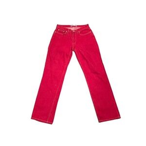 Tommy Hilfiger Y2K Rare Pink Hipster Straight Leg High Rise Jeans - Size 6 Women